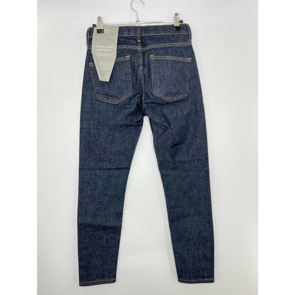 NWT Everlane Ankle Mid Rise Skinny Jeans Dark Indigo Wash Size 24 - Picture 7 of 7